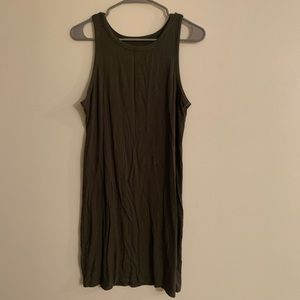 Army Green T Shirt Dress, Medium